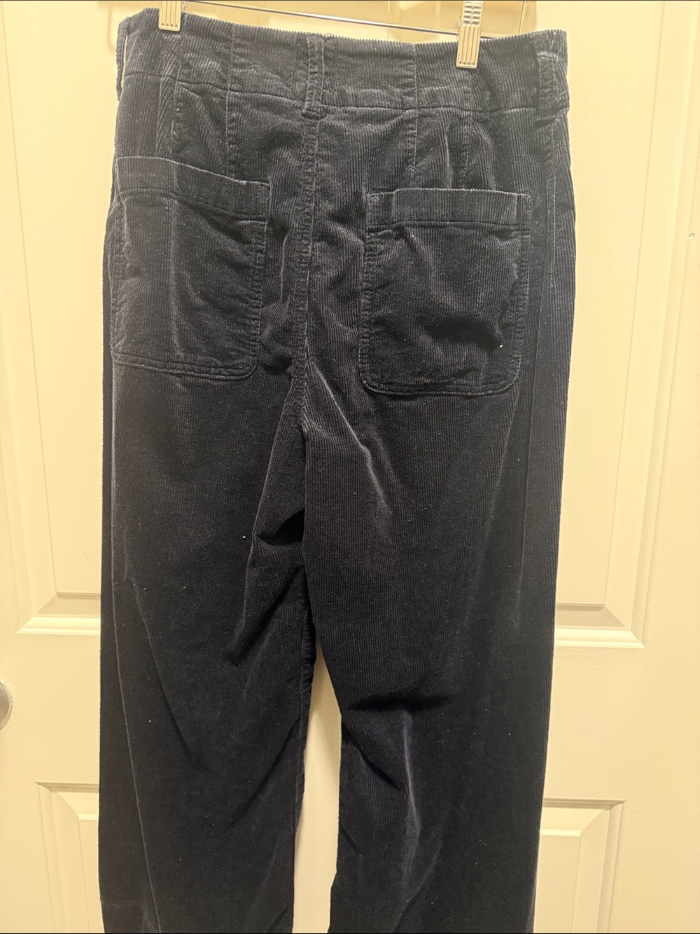 Maeve Collette Navy High-Rise Corduroy Jeans with Front Patch Pockets, - Picture 4 of 4